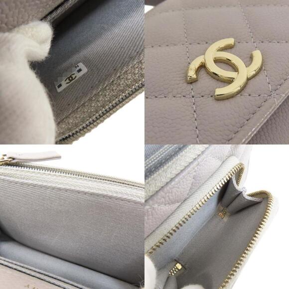 CHANEL Gray Caviar Leather Wallet - Picture 8 of 11